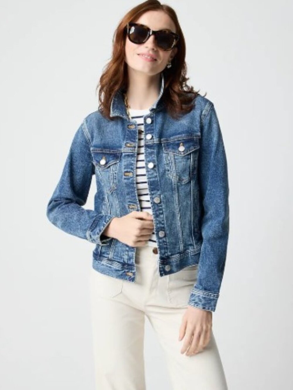 J.Crew Factory Plus Size Denim Jacket 2X NWT Light Wash Jean Jacket